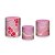 Trio De Capas De Cilindro - Flores Rosa com Efeito Marmorizado 063 - Imagem 1