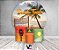 Painel De Festa Redondo 1,50 x 1,50 + Trio De Capas Cilindro - Beach Tennis Areia e Palmeira 011 - Imagem 2