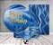 Kit 2 Painéis De Festa + Trio De Capas Cilindro - Happy Birthday Azul e Dourado 058 - Imagem 2