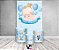 Painel De Festa Vertical 1,50 x 2,20 + Trio De Capas Cilindro - Chá de Bebê Menino Azul 002 - Imagem 2