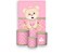 Painel De Festa Vertical 1,50 x 2,20 + Trio De Capas Cilindro - Ursa Princesa Rosa 012 - Imagem 1