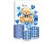 Painel De Festa Vertical 1,50 x 2,20 + Trio De Capas Cilindro - Urso com Corações Azuis 017 - Imagem 1