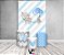 Painel De Festa Vertical 1,50 x 2,20 + Trio De Capas Cilindro - Elefantinho Aquarela Azul 035 - Imagem 2