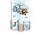 Painel De Festa Vertical 1,50 x 2,20 + Trio De Capas Cilindro - Urso Aviador Céu Azul 056 - Imagem 1