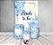 Painel De Festa Vertical 1,50 x 2,20 + Trio De Capas Cilindro - Bride To Be Floral Azul 006 - Imagem 2