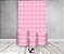 Painel De Festa Vertical 1,50 x 2,20 + Trio De Capas Cilindro - Camadas Xadrez Rosa 018 - Imagem 2