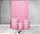 Painel De Festa Vertical 1,50 x 2,20 + Trio De Capas Cilindro - Xadrez Degradê Rosa 020 - Imagem 2