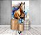 Painel De Festa Vertical 1,50 x 2,20 + Trio De Capas Cilindro - Cavalo Cowboy Azul 035 - Imagem 2