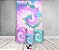 Painel De Festa Vertical 1,50 x 2,20 + Trio De Capas Cilindro - Tie Dye Lilás 002 - Imagem 2