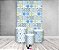 Painel De Festa Vertical 1,50 x 2,20 + Trio De Capas Cilindro - Azulejo Mediterrâneo Azul e Amarelo 052 - Imagem 2