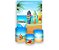 Painel De Festa Vertical 1,50 x 2,20 + Trio De Capas Cilindro - Praia Beach Surf 003 - Imagem 1