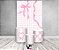 Painel De Festa Vertical 1,50 x 2,20 + Trio De Capas Cilindro - Laço Rosa Fundo Xadrez 059 - Imagem 2