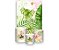 Painel De Festa Vertical 1,50 x 2,20 + Trio De Capas Cilindro - Folhas Tropical Rosa 014 - Imagem 1