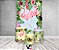 Painel De Festa Vertical 1,50 x 2,20 + Trio De Capas Cilindro - Tropical Flamingos Folhagens 021 - Imagem 2