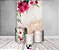 Painel De Festa Vertical 1,50 x 2,20 + Trio De Capas Cilindro - Flores Rosas Efeito Glitter 004 - Imagem 2