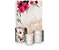 Painel De Festa Vertical 1,50 x 2,20 + Trio De Capas Cilindro - Flores Rosas Efeito Glitter 004 - Imagem 1