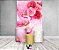 Painel De Festa Vertical 1,50 x 2,20 + Trio De Capas Cilindro - Flores Efeito Mármore Pink 008 - Imagem 2
