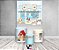 Painel De Festa Vertical 1,50 x 2,20 + Trio De Capas Cilindro - Cachorrinhos Pet Shop Azul 005 - Imagem 2