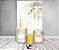 Painel De Festa Vertical 1,50 x 2,20 + Trio De Capas Cilindro - Flores Brancas com Dourado 055 - Imagem 2