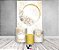 Painel De Festa Vertical 1,50 x 2,20 + Trio De Capas Cilindro - Flores Brancas com Frame Dourado 056 - Imagem 2