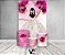 Painel De Festa Vertical 1,50 x 2,20 + Trio De Capas Cilindro - Princesa Vestido Branco com Flores Pink 063 - Imagem 2