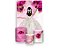 Painel De Festa Vertical 1,50 x 2,20 + Trio De Capas Cilindro - Princesa Vestido Branco com Flores Pink 063 - Imagem 1