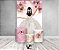Painel De Festa Vertical 1,50 x 2,20 + Trio De Capas Cilindro - Princesa Vestido Branco com Flores Rosa 065 - Imagem 2