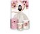 Painel De Festa Vertical 1,50 x 2,20 + Trio De Capas Cilindro - Princesa Vestido Branco com Flores Rosa 065 - Imagem 1
