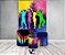 Painel De Festa Vertical 1,50 x 2,20 + Trio De Capas Cilindro - Balada Silhuetas Efeito Neon 005 - Imagem 2
