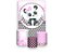Painel De Festa Vertical 1,50 x 2,20 + Trio De Capas Cilindro - Panda Aquarela Rosa 004 - Imagem 1