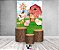 Painel De Festa Vertical 1,50 x 2,20 + Trio De Capas Cilindro - Animais Fazendinha Aquarela 003 - Imagem 2