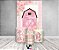 Painel De Festa Vertical 1,50 x 2,20 + Trio De Capas Cilindro - Fazendinha Celeiro Rosa Floral 050 - Imagem 2