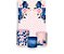 Painel De Festa Vertical 1,50 x 2,20 + Trio De Capas Cilindro - Geométrico Geek Rosa com Flores 003 - Imagem 1