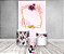 Painel De Festa Vertical 1,50 x 2,20 + Trio De Capas Cilindro - Geométrico com Flores Roxas 006 - Imagem 2