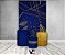 Painel De Festa Vertical 1,50 x 2,20 + Trio De Capas Cilindro - Azul Geométrico Dourado Efeito Glitter 008 - Imagem 2