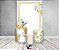 Painel De Festa Vertical 1,50 x 2,20 + Trio De Capas Cilindro - Geométrico com Flores Amarelas 011 - Imagem 2