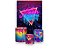 Painel De Festa Vertical 1,50 x 2,20 + Trio De Capas Cilindro - Efeito Neon Party Colorido 002 - Imagem 1