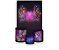 Painel De Festa Vertical 1,50 x 2,20 + Trio De Capas Cilindro - Efeito Neon Party Borboleta 007 - Imagem 1
