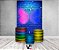 Painel De Festa Vertical 1,50 x 2,20 + Trio De Capas Cilindro - Efeito Neon Asas Azul e Rosa 013 - Imagem 2