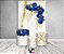 Painel De Festa Vertical 1,50 x 2,20 + Trio De Capas Cilindro - Efeito Mármore Dourado com Flores 025 - Imagem 2