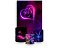 Painel De Festa Vertical 1,50 x 2,20 + Trio De Capas Cilindro - Flor Efeito Neon Colorido 021 - Imagem 1
