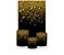 Painel De Festa Vertical 1,50 x 2,20 + Trio De Capas Cilindro - Preto Efeito Glitter Dourado 003 - Imagem 1
