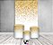 Painel De Festa Vertical 1,50 x 2,20 + Trio De Capas Cilindro - Branco Efeito Glitter Dourado 017 - Imagem 2