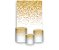 Painel De Festa Vertical 1,50 x 2,20 + Trio De Capas Cilindro - Branco Efeito Glitter Dourado 017 - Imagem 1