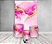 Painel De Festa Vertical 1,50 x 2,20 + Trio De Capas Cilindro - Efeito Mármore Pink e Dourado 021 - Imagem 2