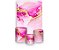 Painel De Festa Vertical 1,50 x 2,20 + Trio De Capas Cilindro - Efeito Mármore Pink e Dourado 021 - Imagem 1