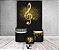 Painel De Festa Vertical 1,50 x 2,20 + Trio De Capas Cilindro - Nota Musical Efeito Glitter Dourado 036 - Imagem 2