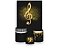 Painel De Festa Vertical 1,50 x 2,20 + Trio De Capas Cilindro - Nota Musical Efeito Glitter Dourado 036 - Imagem 1