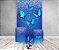 Painel De Festa Vertical 1,50 x 2,20 + Trio De Capas Cilindro - Borboletas Efeito Glitter Azul 045 - Imagem 2