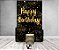 Painel De Festa Vertical 1,50 x 2,20 + Trio De Capas Cilindro - Efeito Brilhos Happy Birthday Dourado 005 - Imagem 2